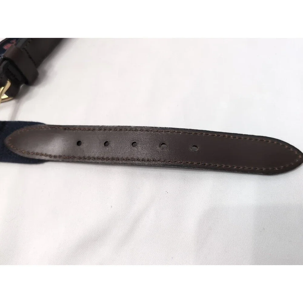 VINEYARD VINES size 30 belt Blackwatch Plaid Canvas Leather Golf NEW
